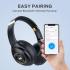 Monster Persona SE ANC Active Noise Cancelling Headphones, Wireless Bluetooth Headphones Over Ear, 60H Playtime, HiFi Stereo Audio, Deep Bass, Built-in Mic, Memory Foam Ear Cups for Home Office - Gray